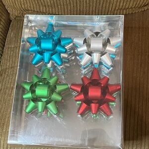 Martha Stewart Holiday Gift Bows - Red, Green, Blue, Silver